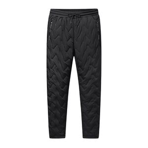 Men's Quilted Black Joggers